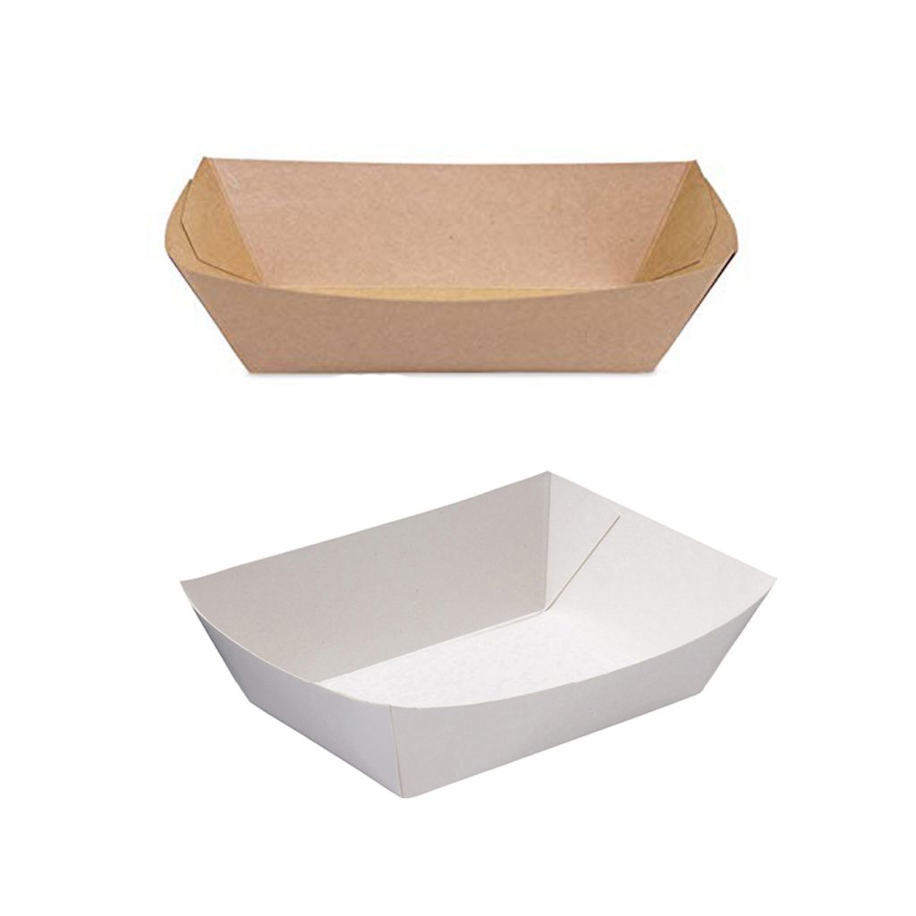 Plain Paper Disposable Food Tray - Maju Emas Kitchenware Sdn Bhd